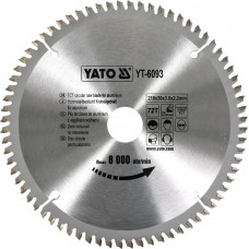 Диск пильний по алюмінію YATO YT-6093