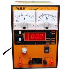 Фото - Блок питания WEP PS-1502D+, 15V, 2A, цифровая/стрелочная индикация, RF индикатор, тестер, автовосстановление после КЗ