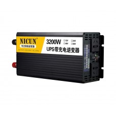 Фото - Инвертор преобразователь напряжения Nicun SFX24-220 3200W DC 24V - AC 220V с функцией зарядки аккумулятора