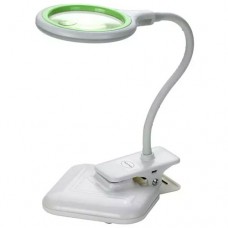 Фото - Лупа-лампа 47508 ZD-127 настольная+прищепка, LED подсв. (10W), 3D+12D, Ø100мм, USB 5V, стекло