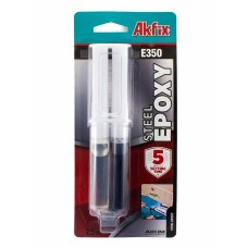 Эпоксидный клей в шприцах Akfix E350 для стали 5 минут 25 мл