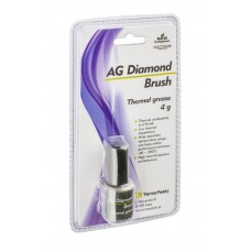 Теплопроводящая паста, силикон + алмаз, AG Termopasty 4г, 4Вт/мК (Diamond Brush)
