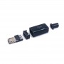 Фото №2 - Штекер micro USB 5pin, під шнур, бакеліт, чорний, Tcom