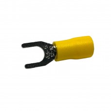 Фото - Клемма вилочная 5 мм, жёлтая под провод от 2 до 6мм² VY5-5 (100шт.)