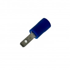 Фото - Клемма ножевая, штекер 2.8 мм, синяя, частично изолированная,  под провод от 1 до 2,5мм² VD2-2.8M (100шт.)
