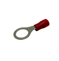 Клемма кольцевая изолированная 8 мм, красная, под провод до 1,5мм² VR1-8 (100шт.)