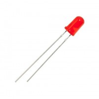 Светодиод D = 3 мм, красный, диффузный (матовый), 304U4FD, 60 град., 1 cd