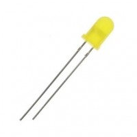 Светодиод D = 5 мм, желтый,  диффузный (матовый), RL50-HY213, 75 град., 20 mcd