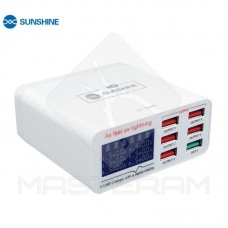 Сетевое зарядное устройство Sunshine SS-304Q, 40 Вт, Fast Charge, 6 портов