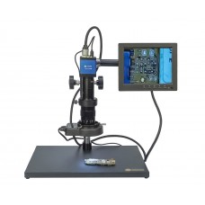 Цифровой микроскоп с монитором 8" и штативом Sunshine MS8E-02 PRO (LED подсветка, фокус 110-130 мм, кратность увеличения 130X, 2мП)
