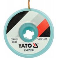 Лента плетеная из меди для удаления припоя 1.5 мм YATO YT-82530