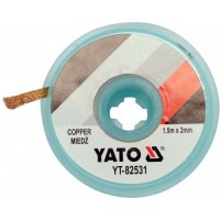 Лента плетеная из меди для удаления припоя 2.0 мм YATO YT-82531