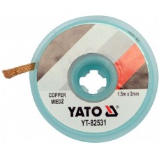 Фото - Лента плетеная из меди для удаления припоя 2.0 мм YATO YT-82531