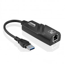 Адаптер Ethernet USB 3.0 (шт.USB-гн.8Р8С) з кабелем, чорний