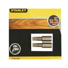Набор насадок отверточных STANLEY: SL5, L = 25 мм, 2 шт.