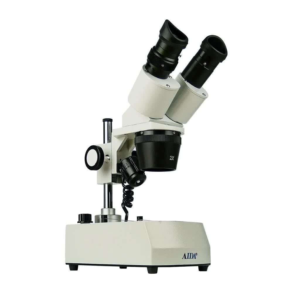 Фото №1 - Мікроскоп бінокулярний XTX-3C LED (світлодіодне підсвічування верх / низ, фокус 60-80 мм, кратність збільшення 20X / 40X)
