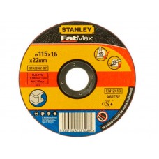 Диск отрезной по алюминию 115x1,6х22 мм, тип Flat (упак. 1/25) STA32622 Stanley