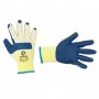 Фото №1 - Перчатки рабочие стекольщика (каменщика) синие трикотажные с латексным покрытием INTERTOOL SP-0003