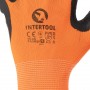 Фото №3 - Перчатка оранжевая синтетическая вязаная, покрытая черным рифленым латексом на ладони 9" INTERTOOL SP-0120
