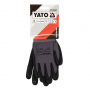 Фото №3 - Перчатки рабочие нейлоновые YATO черно-серые, размер 8 (YT-74757)