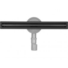 Трап лінійний підлоговий FALA з нержавіючої сталі чорний SLIM BLACK (90х3х7 см) сифон 56 мм (71639)