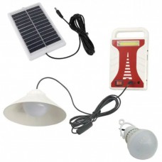 Светодиодный фонарь 3W cob SMD LED(4.6W)1*Lead acid battery 3000mAH0.6M AC CHARGING CABLE+two pcs led bulb +solar cell LL-5808