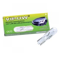 Лампа автомобільна T5 1.2W 12V (W1, 2W) VIPOW