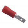 Фото №1 - Клемма ножевая, штекер 2.8 мм, красная, частично изолированная, под провод сечением до 1,25мм² VD1-2.8M (100шт.)