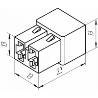 Контактная колодка (штырь+гнездо), 2 контакта (КП-2)
