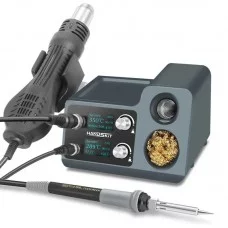 Фото - Паяльна станція 2в1 HandsKit 8245 (паяльник+фен), OLed дисплей, 220V