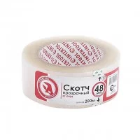 Скотч прозорий 45 мм * 200 м * 52 мкм INTERTOOL KT-0904