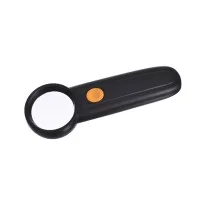 Лупа ручна MG6B-2A кругла з LED підсвічуванням, 8Х Ø37мм (3AAA)