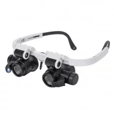 Фото - Лупа-очки бинокулярная Zhongdi NO.9892H-3 с LED подсветкой, 6 сменных линз, 6X 8X 10X 15X 20X 25X