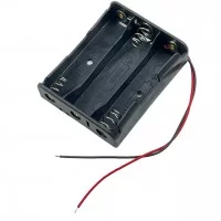 Корпус для трех батареек типа "18650", 3.7V, Daier BH18650-3001, с проводками 15см