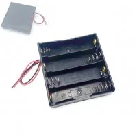Корпус для чотирьох батарейок типу "18650", 3.7V, Daier BH18650-4001, з проводками 15см