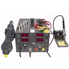 Фото - Паяльна станція 4в1 HandsKit 909D+ (паяльник+фен+тестер+джерело живлення+USB), 4 дисплеї