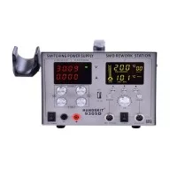 Паяльна станція 4в1 HandsKit 9305D (паяльник + фен + лаболаторного блок + USB), 4 дисплея