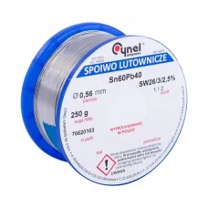 Фото - Дротяний припій Sn-60% Pb-40% 0,56мм 0,25кг CYNEL LC60-0.56/0.25