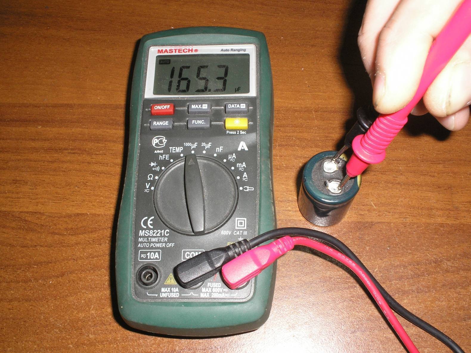 Проверка емкости конденсатора мультиметром