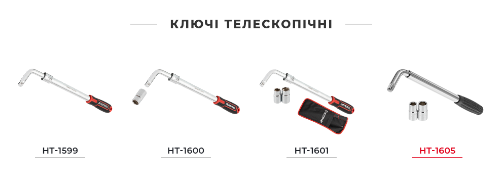 Линейка телескопических баллонных ключей