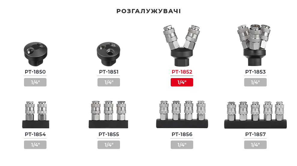 Линейка пневматических разветвителей